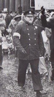 Alfie on Princes Street march during 1977 strike.